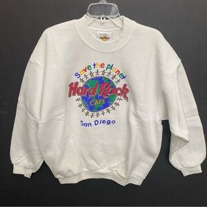 Hard Rock Cafe San Diego Save The Planet Kid's Pullover Sweatshirt Vintage 90s